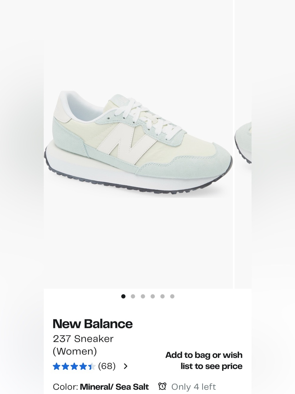New Balance Women's Mint and White Retro Runner Sneakers